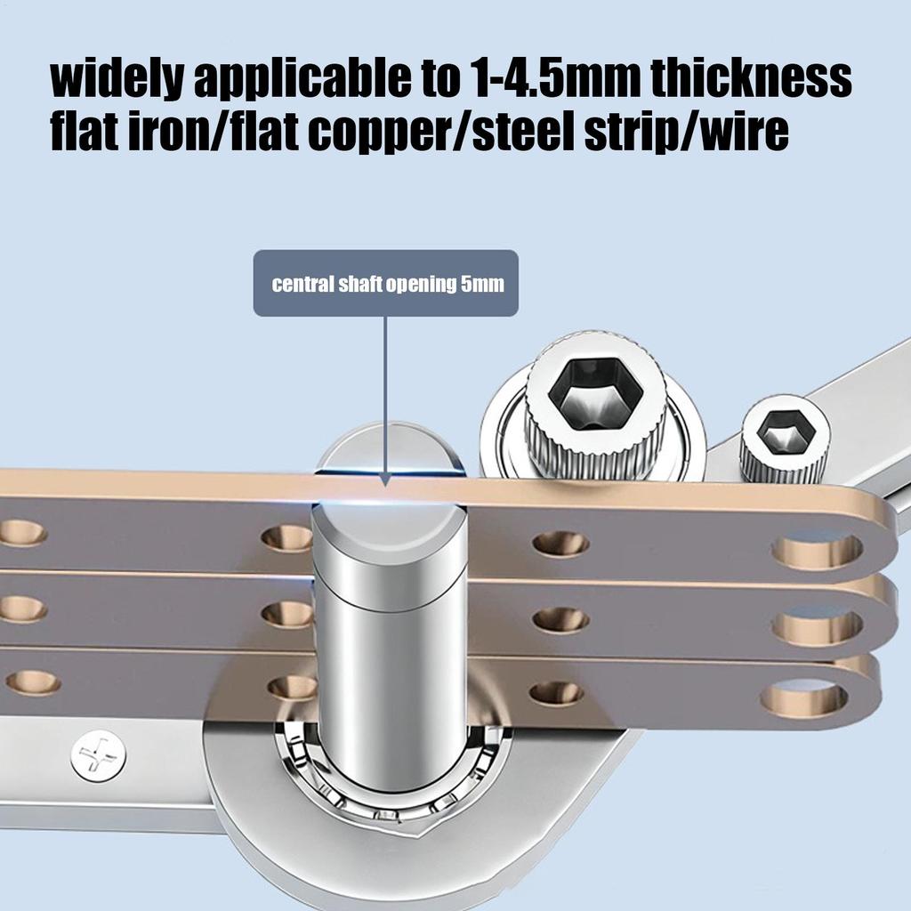 1-4.5mm Manual Metal Bender Small Manual Steel Plate Bender Metalworking Bending Device Steel Plate Bending Tool For Iron Wire