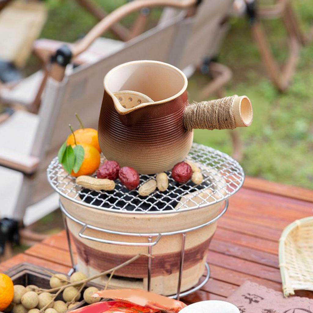 700ml Ceramic Teapot for Boiling Water Blooming and Loose Tea Leaf Kettle with Anti Scald Handle