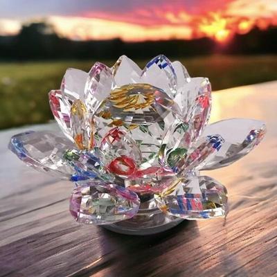 Heimdekoartikel Positive Energie Fengshui Kristall Lotusblume