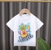 New Style Childrens Cartoon Fruit Print Roundneck Shortsleeved Tshirt Girl Clothes Boys Clothes Kids Clothes Modal Fabric