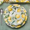 Creative Hand-painted Relief Lemon Ceramic Plates, Soup Bowls, Fish Plates, Dessert Plates, Storage Jars, Irregular Tableware