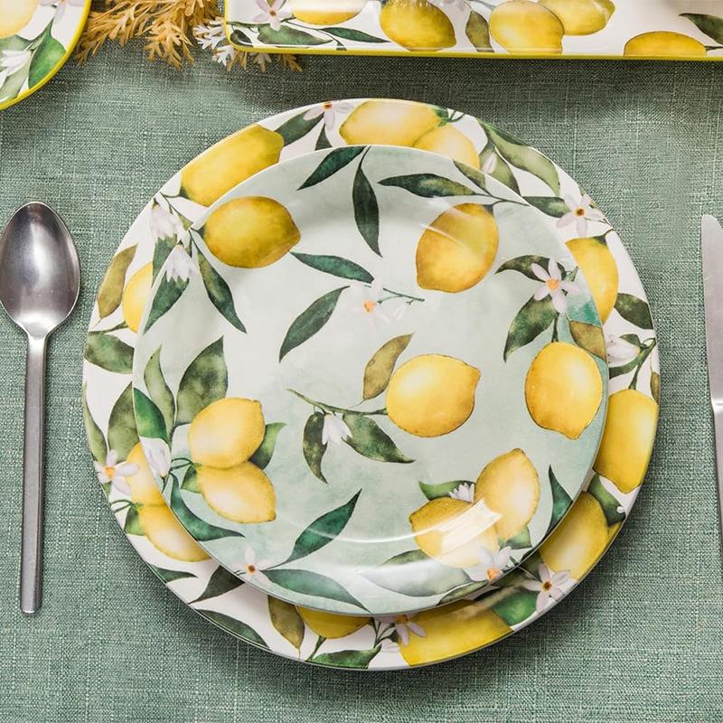 Creative Hand-painted Relief Lemon Ceramic Plates, Soup Bowls, Fish Plates, Dessert Plates, Storage Jars, Irregular Tableware