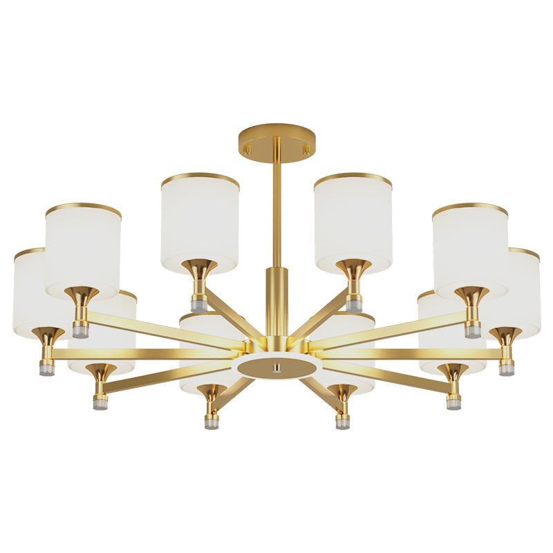Nordic LED Chandelier: Modern Gold Dustproof Lampshade for Living Room & Dining Area