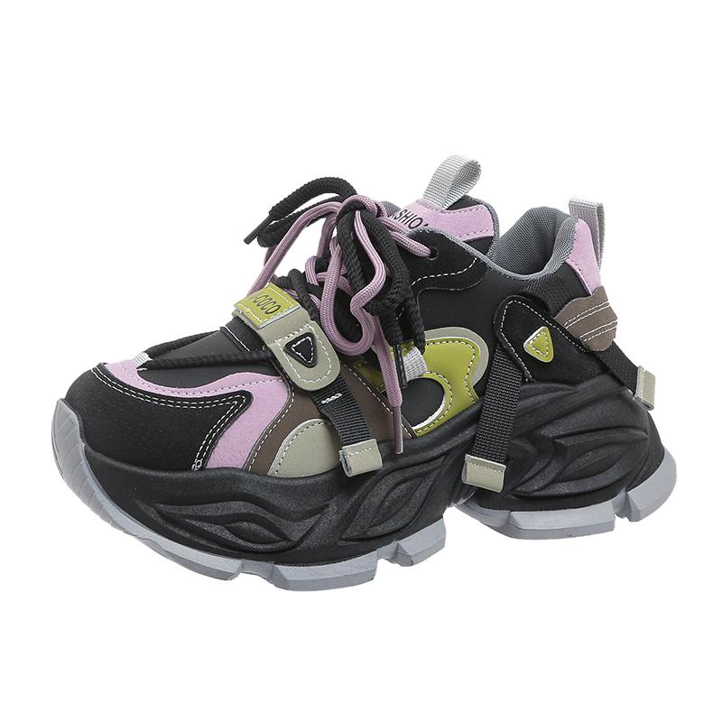 

Мода на открытом воздухе Мода 2024 Высококачественная обувь для женщин Нескользящая новая однотонная осенняя женская вулканизированная обувь Zapatillas Mujer 40 чёрный