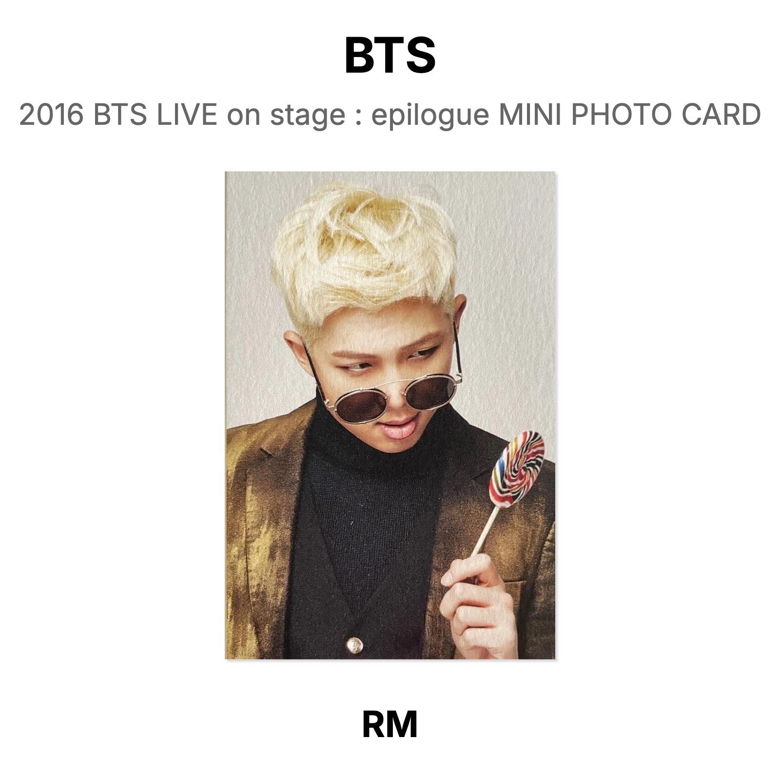 BTS 2016 BTS LIVE на сцене : эпилог МИНИ ФОТОКАРТОЧКА Официальная фотокарточка RM