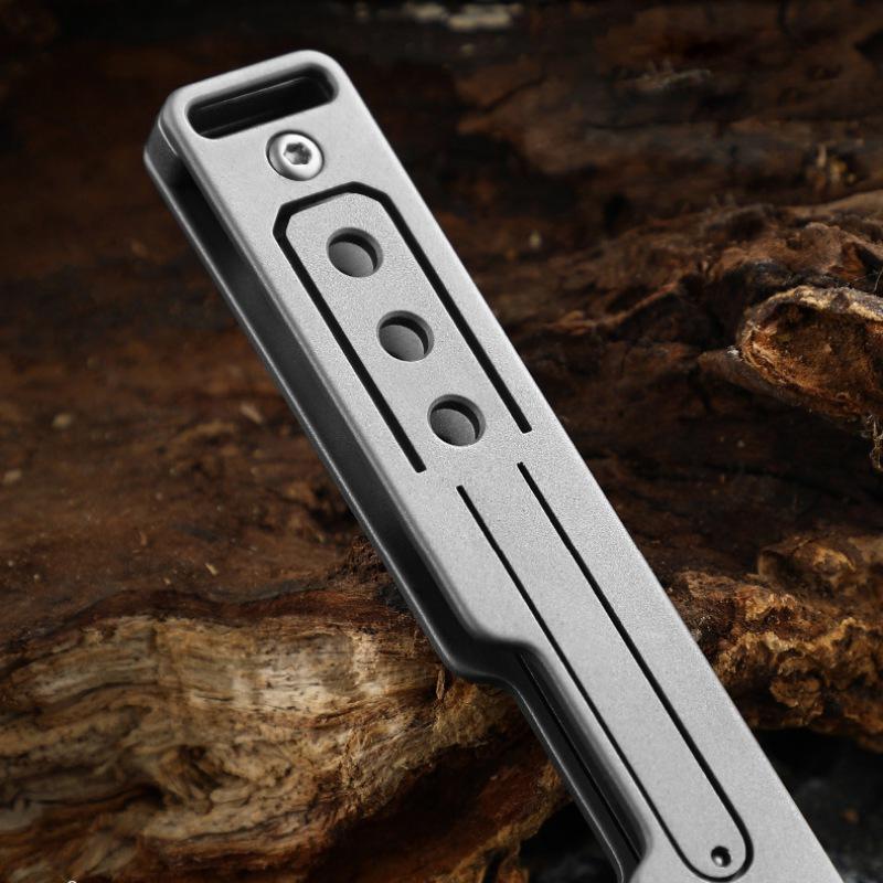Stainless Steel Mini Folding Knife Scalpel Fast Open Unboxing Replaceable #24 Blade EDC Survival Multitool Keycahin Pocket Knife