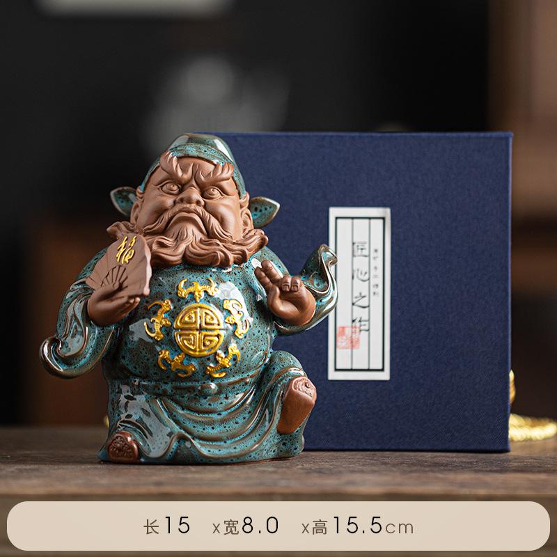 Zhong Kui ceramic sculpture Zen home porch office desktop Chinese decoration modern arts and crafts fortune