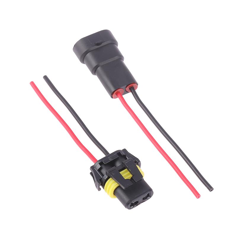 1/2Pcs 9005 Single Slot With Wire 10Cm Bulb Socket Headlight Fog Lamp Male Plug Adapter Waterproof Automotive Connector