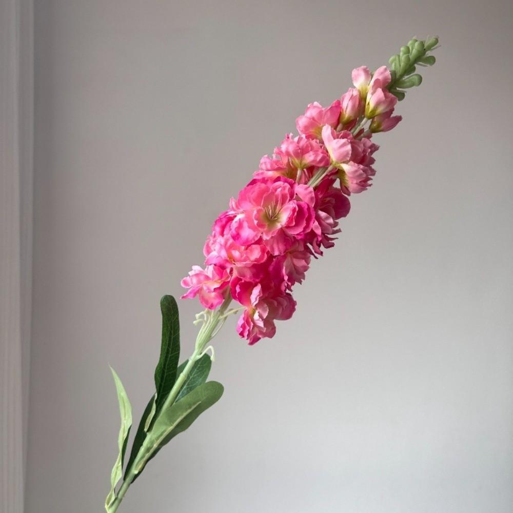 New 85cm Artificial Violet with Leaves Long Stems Faux Larkspur Fake Silk Flower Photo Props
