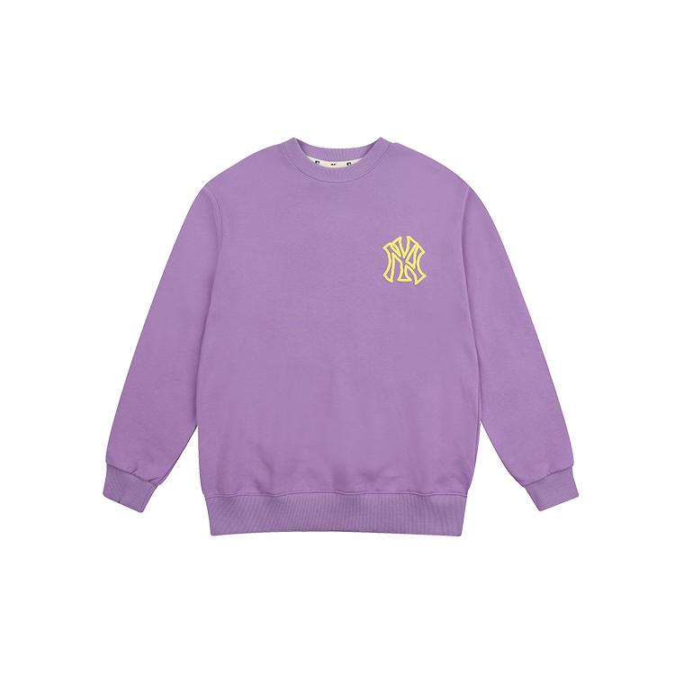 MLB New York Yankees Sweatshirts Unisex Purple Crew Neck Moderate Regular 31MT54061-50V