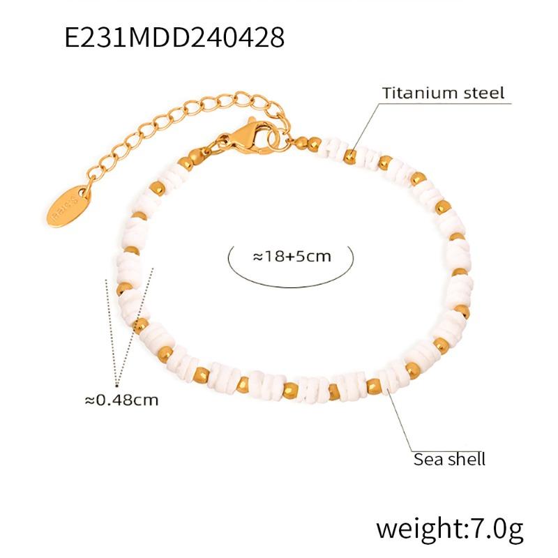 

Niche styleelegance jewelry white fritillaria beaded sense of design titanium steel easiest for match jewelry suit
