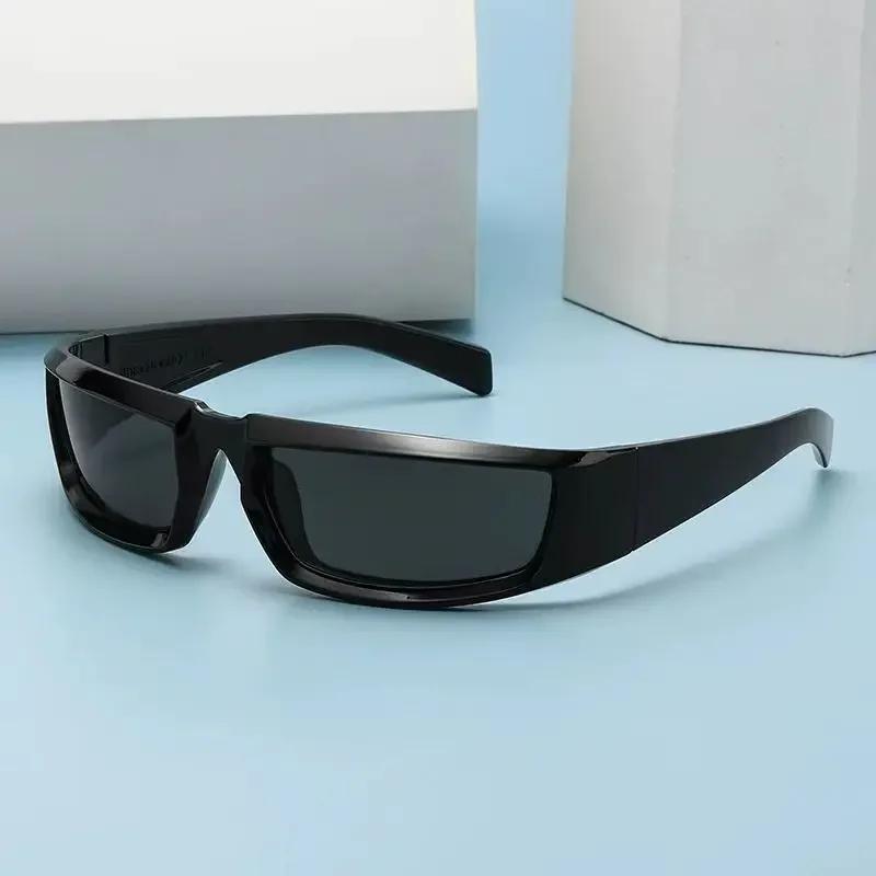 

Y2k Rectangle Sunglasses For Women Vintage Punk Men s Sun Glasses Retro Oval Mirror Lenses Eyewear Outdoor Cycling Goggle UV400