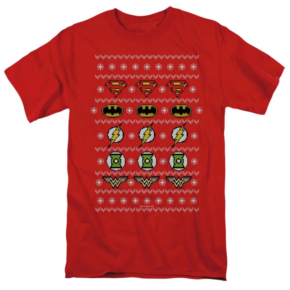 

Justice League Of America Christmas Sweater T-Shirt - Regular or Tank - to 5X 2XL