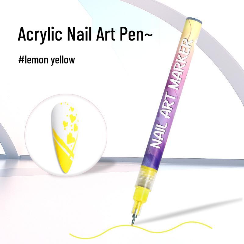 Nail Art Graffiti Pen Set – 12 Quick-Drying Acrylic Colors for DIY Fingernail Painting and Outlining