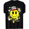 90s Acid House & Rave Music Festival T-Shirt - Retro Psychedelic Electronic Dance Graphic Tee with Smiling Acid Drip Design, Unisex Short Sleeve