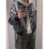 Unisex Trendy Letter Print Stand Collar Jacket for Autumn/Winter