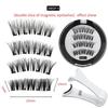 Europäische und amerikanische grenzüberschreitende Hot Sales Magnetische falsche Wimpern Klebstofffrei 4 Magnet Wimpern mit Clip Set Wiederverwendbare Wimpern