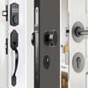Metal Door Strike Plate Rustproof Security Front Door Security Devices Double Holes with 5-1/2 Inch Hole