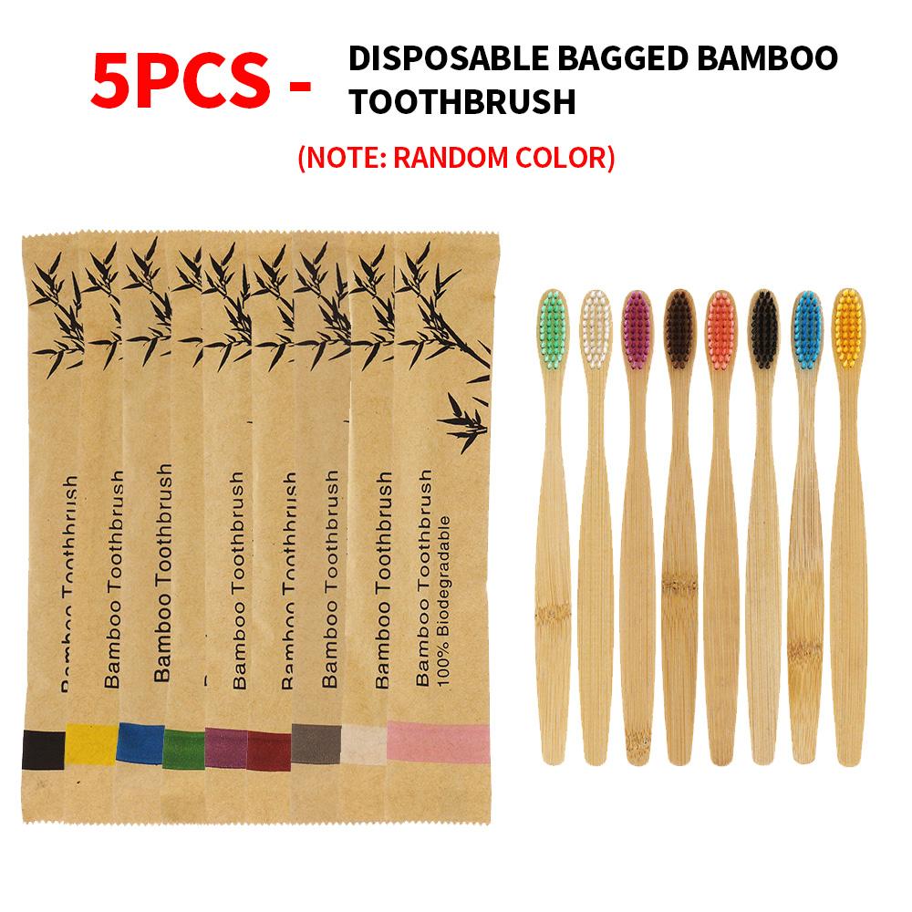 10, 5, 3, 1- High End Disposable Bagged Bamboo Toothbrush - Degradable
