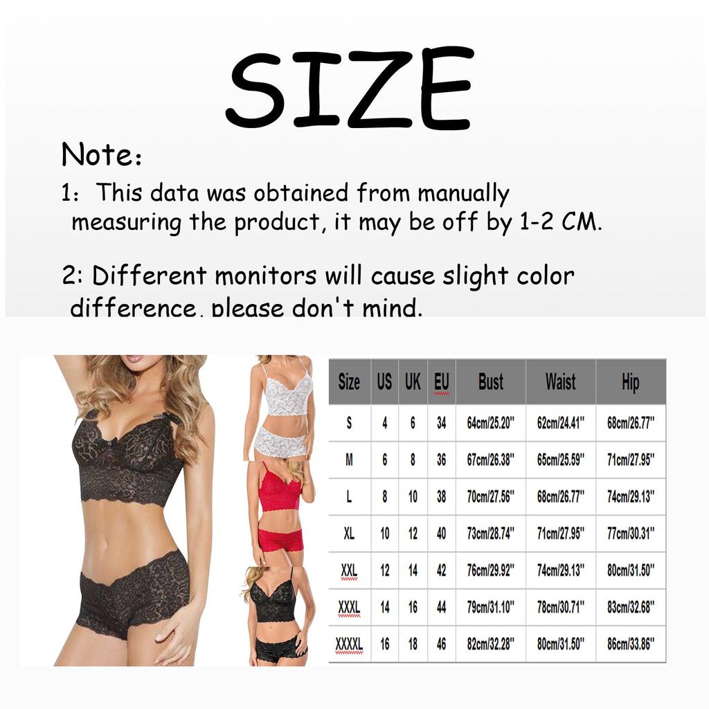 Sexy Women Lace Bra Briefs Lingerie Underwear Pajamas Camisole Sleepwear Set