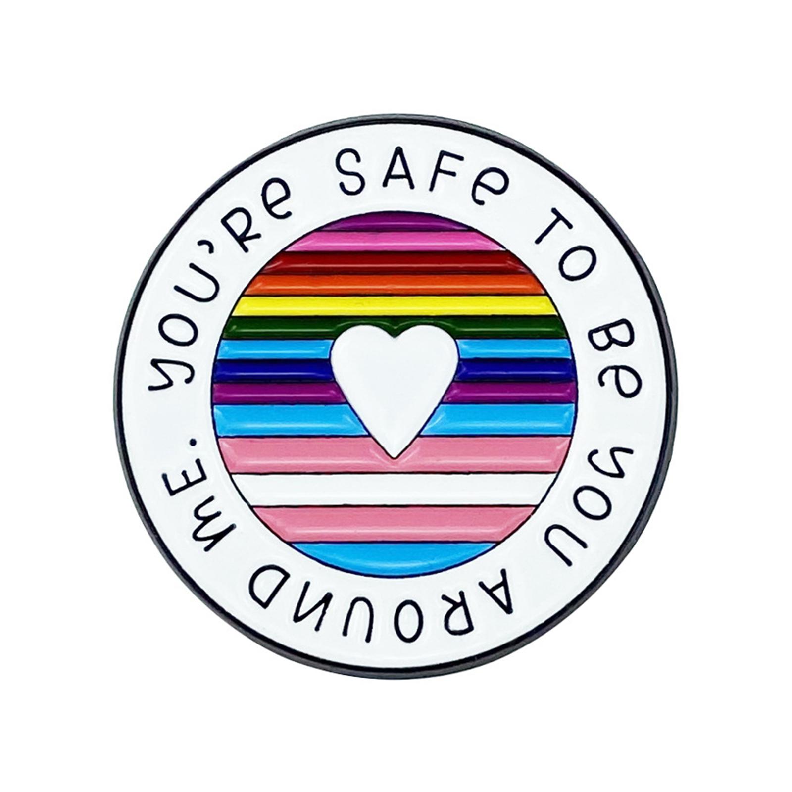 

Круглая эмалевая брошь-радуга, вдохновляющая цитата, значок на лацкан, аксессуар для курток, модная бижутерия, аксессуары для вечеринок