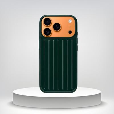 Ins Semplice Affari 3D Striscia Ondulata Elegante Per Valigie Rimowa Custodia per Telefono Per iPhone 17 Pro Max 16 15 14 13 Lega di Alluminio-Magnesio Cover Rigida