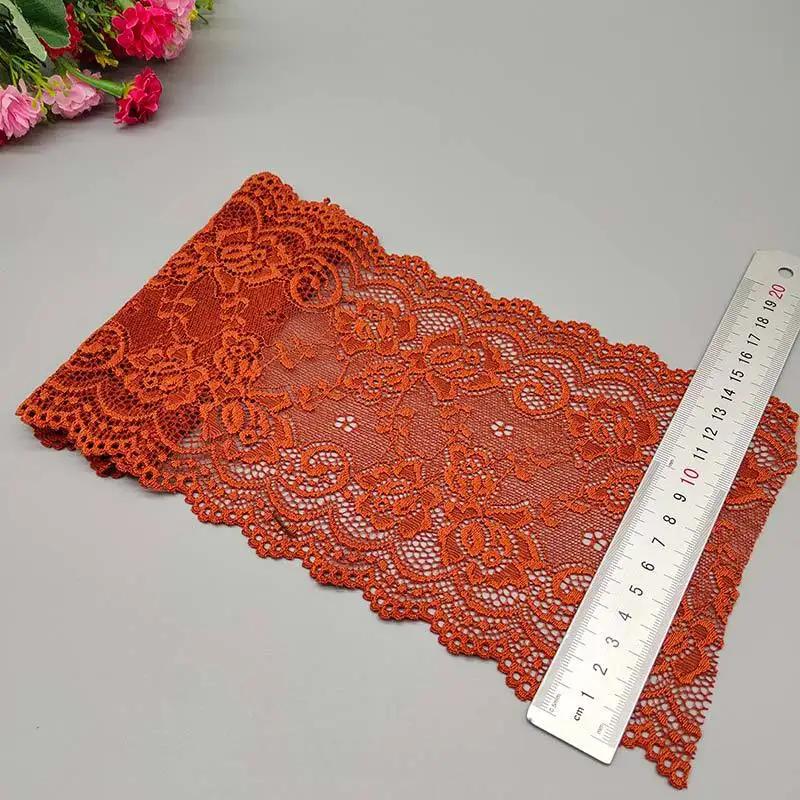 15CM Wide Elastic Lace Fabric 10Yard Flower Pattern Ribbon Lace Trim Ribbon Diy Craft Fabric Width African Fabrics Stretch