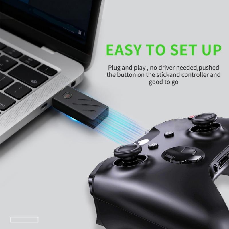 Official Plugs and Play Wireless Adapter for Controllers Delivering PC Connectivity Without Driver Installation