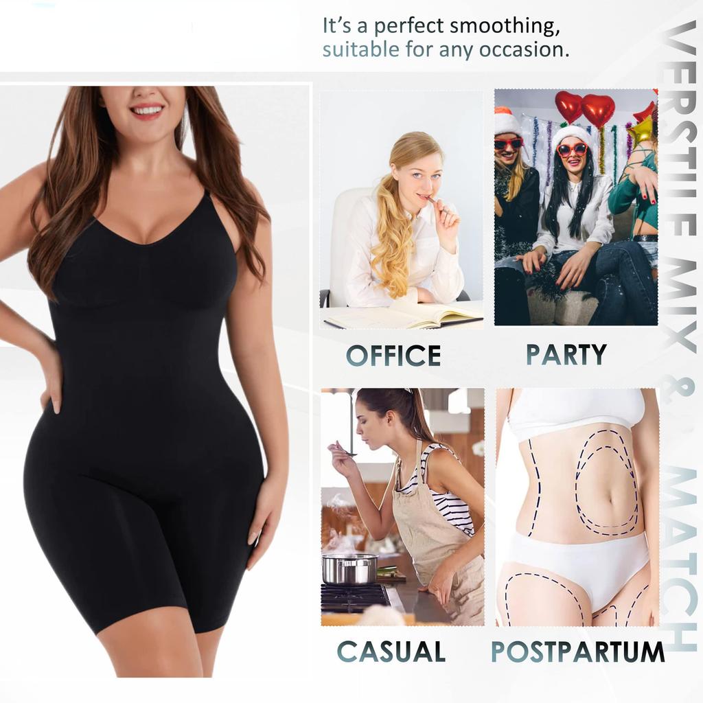 Vrouwen Buikcontrole Shapewear Body Sexy V-hals Lage rug U-duik maillots Tanktops Taille Trainer Full Body Shaper Afslanken Ondergoed Rompertjes