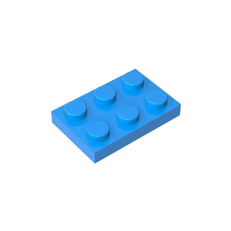 50PCS PLATE 2x3 DOTS Compatible with 3021 MOC Colors Galore Self-Locking Bricks Building Blocks Toys Accessories