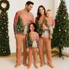 Parent Child Outfit - Christmas Printed Home Outfit Set With Shoulder Length Long Sleeved Top And Pants Set