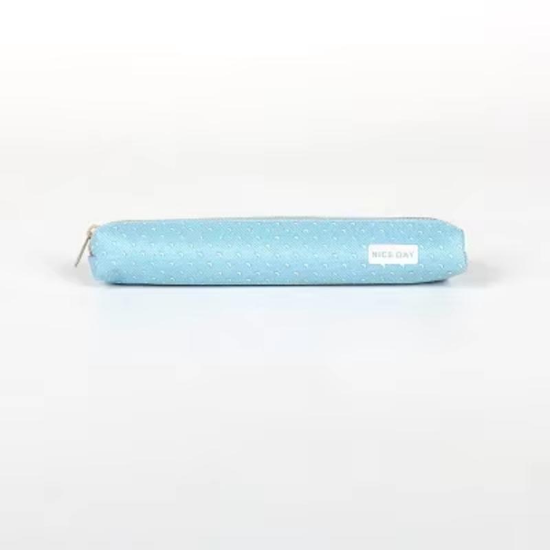 

Милый пенал с рисунком в горошек, цветная сумка-органайзер для ручек в горошек, на молнии, пенал, держатель для ручек, портативный