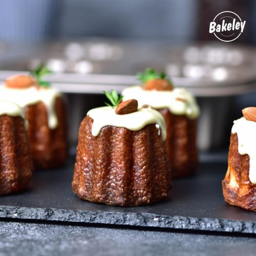 Bakeley 6-Piece Canel? Nonstick Cake Baking Mold (Champagne Gold)