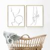 Minimalistisches nordisches Zitat Leinwand Poster Familiendekoration Bilder Mama und Baby Abstrakte Wandkunst Home Interior Room Decor Kein Rahmen