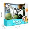 White Horse Figurine Ornament with Combable Mane