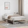 Vidaxl Bed Frame Without Mattress, White, 90X200 Cm, Metal