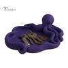 3D Printed Octopus Organizer Storage Tray, Printing Molding, with Tentacle Matte Black Tray Groove Integrated for Keys Jewelry Stationery Decorative