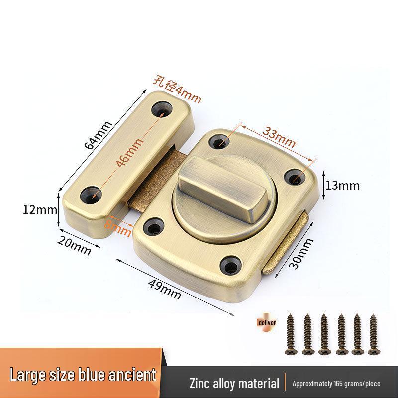 Zinc Alloy Anti-theft Sliding Door Lock with Rotating Bolt
