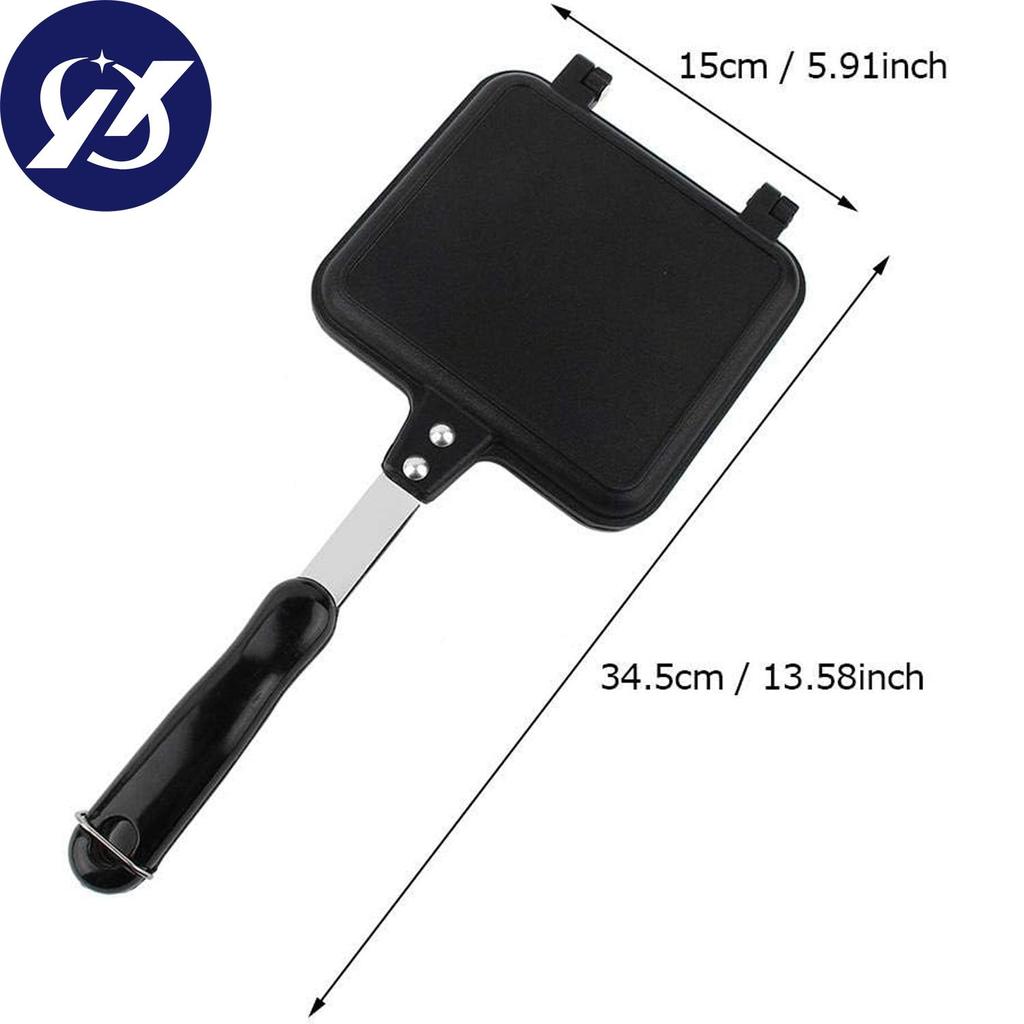Double Sided Frying Pan, Grilled Cheese Maker, Nonstick Sandwich Maker, Flip Grill Pan For Toast Panini Waffle