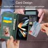 DIERFENG DF-03 For Samsung Galaxy Z Fold6 5G Wallet Phone Case Lines Imprinted Leather Cover