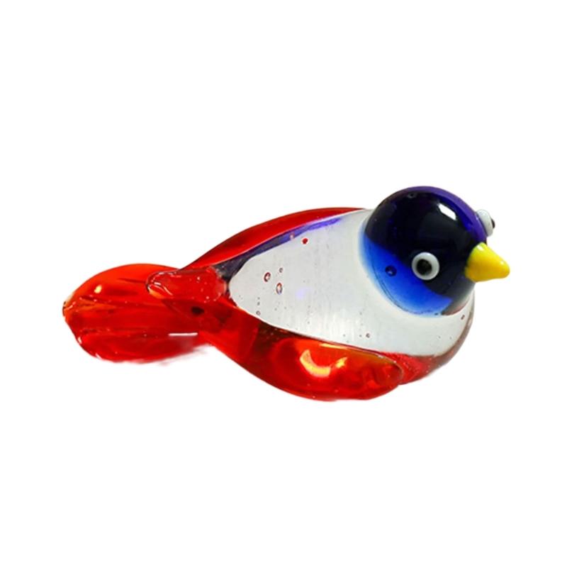 Kristall Vogelfiguren Handgeblasene Glasvögel Statuen Dekorative Skulpturen für Wohnungsdekorationen Geschenk für Vogelliebhaber