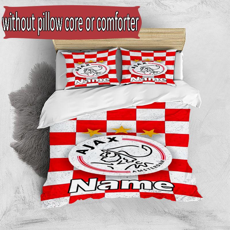 3pcs Duvet Cover Set (1*Duvet Cover + 2*Pillowcase, Without Core), Custom Name Ajax Pattern Bedding Set, Home Bedroom Decor Gift
