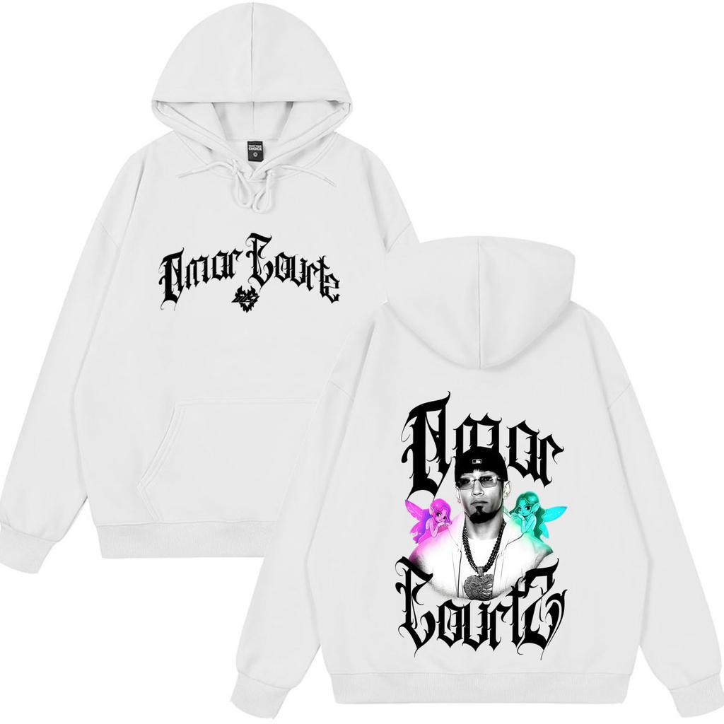 Omar Courtz Por Si Manana No Estoy 2026 Tour Print Hoodie Unisex Fashion Sweatshirt Winter Casual Gothic Punk Sweatshirt