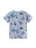 Boys' Short Sleeve Cartoon Car Print Knit Cotton T-shirt