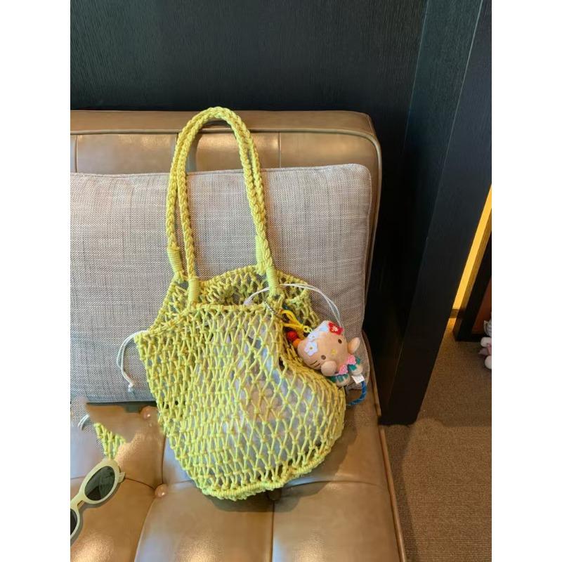 Sac de plage tissé creux design de niche d'été pour femmes nouveau sac à bandoulière en maille grande capacité