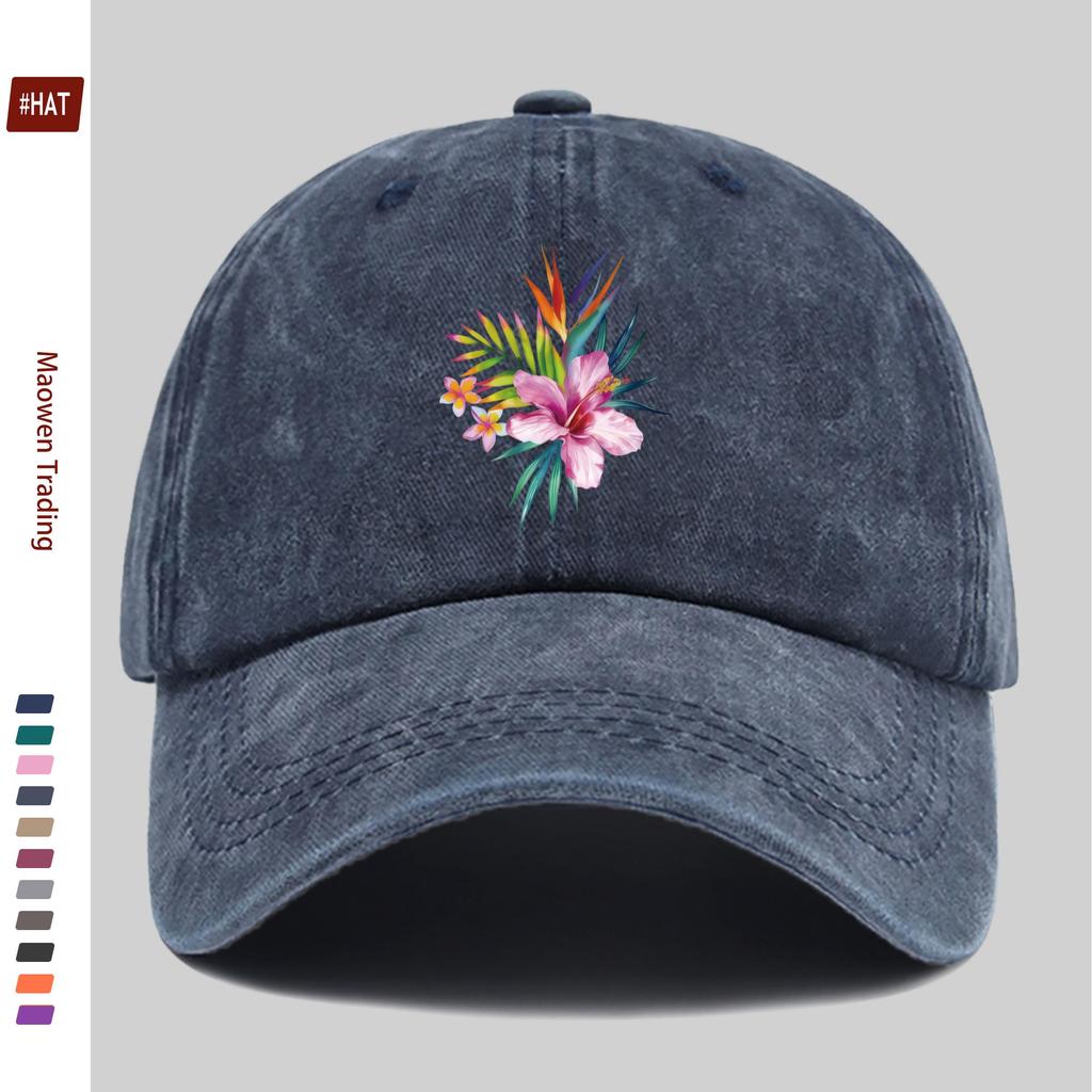Pc Flower Pattern Printed Baseball Cap Trucker Papa Hat Comfortable and Lightweight Headwear Adjustable Strap Papa Hat Casu