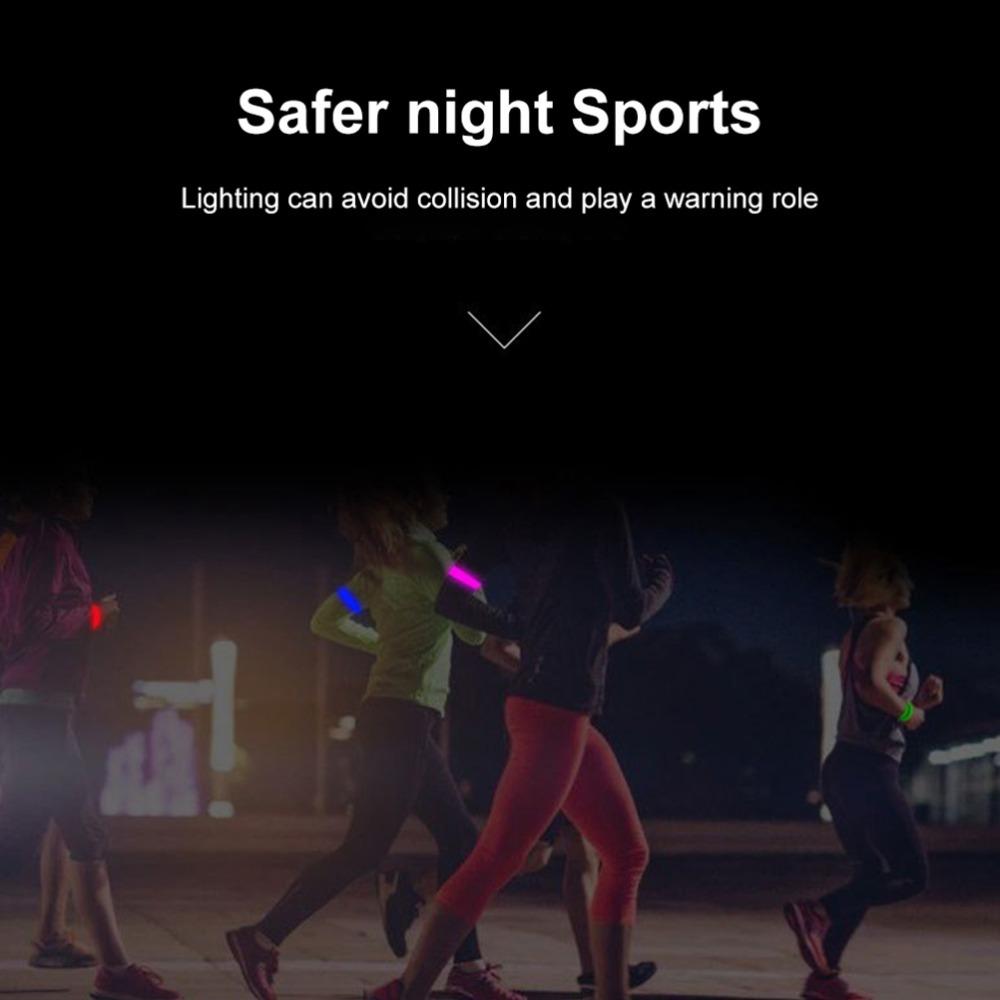 Polyester LED Armband Snap Slap Design Reflective Band Light Up Ankle Band Night Sport