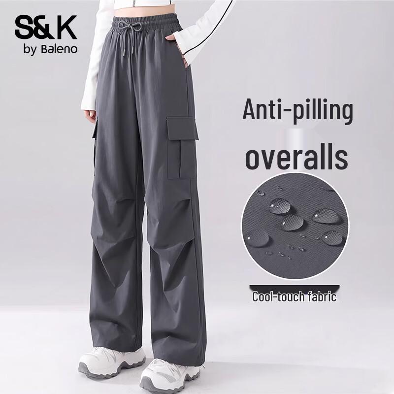 Baleno S&K Women s High-Waist Cargo Straight Pants S