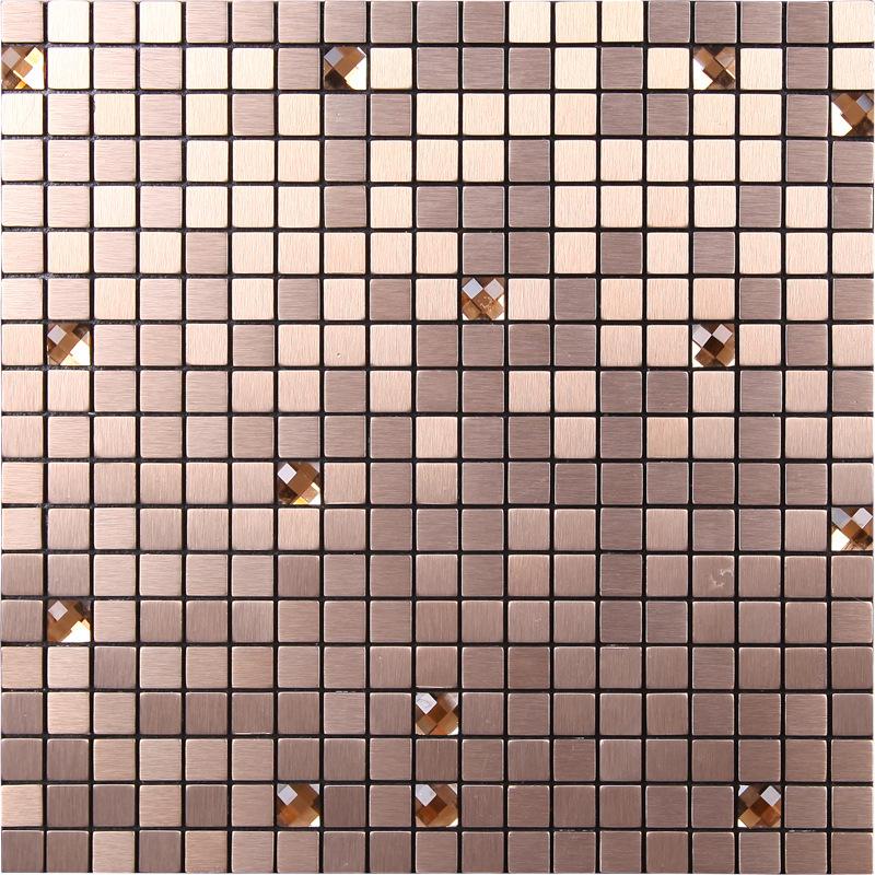 Aluminum-plastic Composite Mosaic Accent Wall Brushed Metal Glass Mosaic Accent Wall Decoration