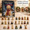 Winter Theme Pendant Set Dog Advent Calendars 2026, 2D Acrylic Ornaments Christmas Countdown Calendar, Creative Holiday Gift Box Cute Flat Puppy